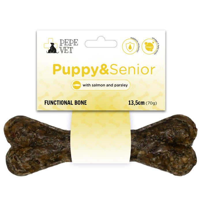 PAKA ZWIERZAKA PEPE VET KOŚĆ PUPPY & SENIOR 13,5CM