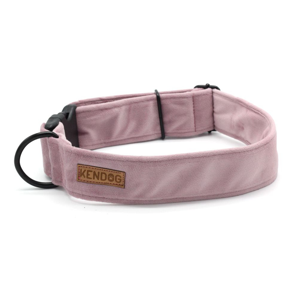 KENDOG OBROŻA DLA PSA VELVET PINK 1,5 CM XS