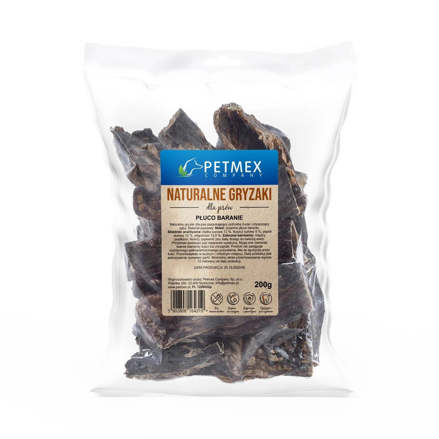 PETMEX PŁUCA BARANIE 200G