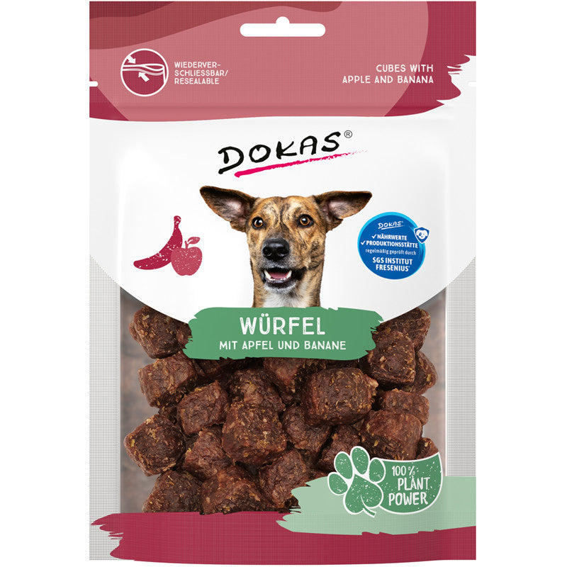 DOKAS WURFEL MIT APFEL UND BANANE 105G