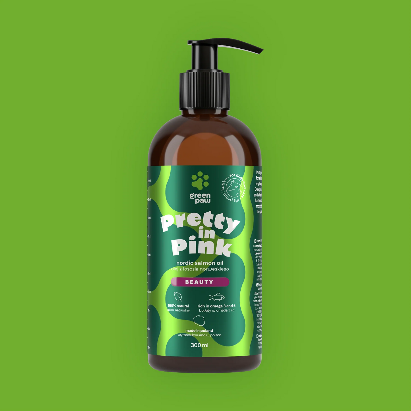 GREEN PAW PRETTY IN PINK 300ML - OLEJ Z ŁOSOSIA NORWESKIEGO