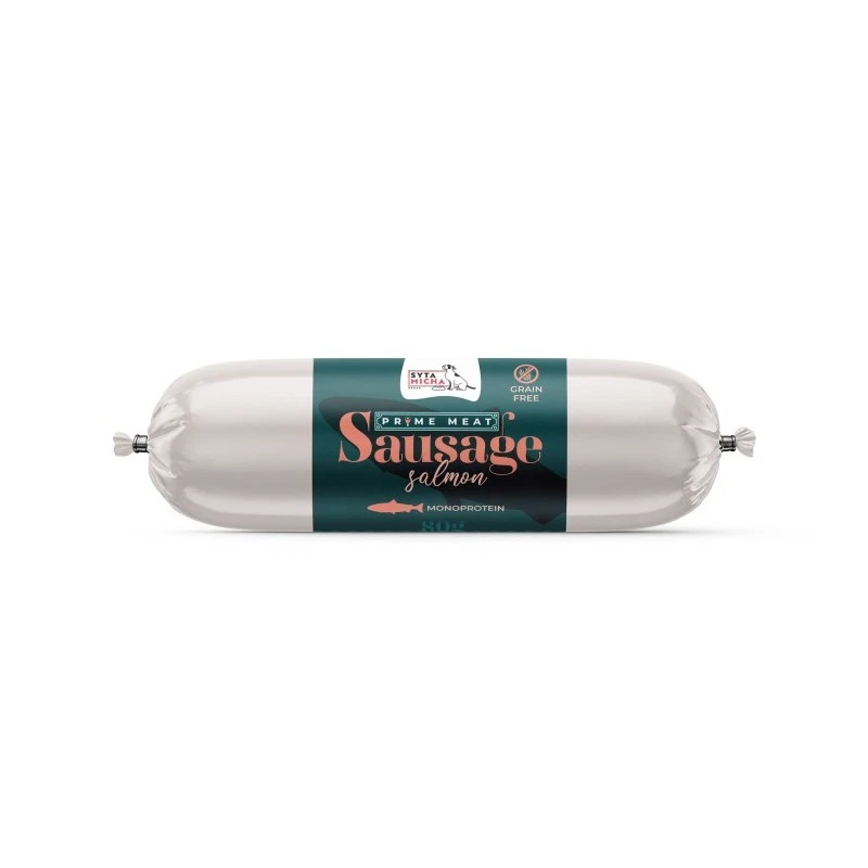 SYTA MICHA PRIME MEAT PRZYSMAKI DLA PSA KIEŁBASKA ŁOSOŚ 80G