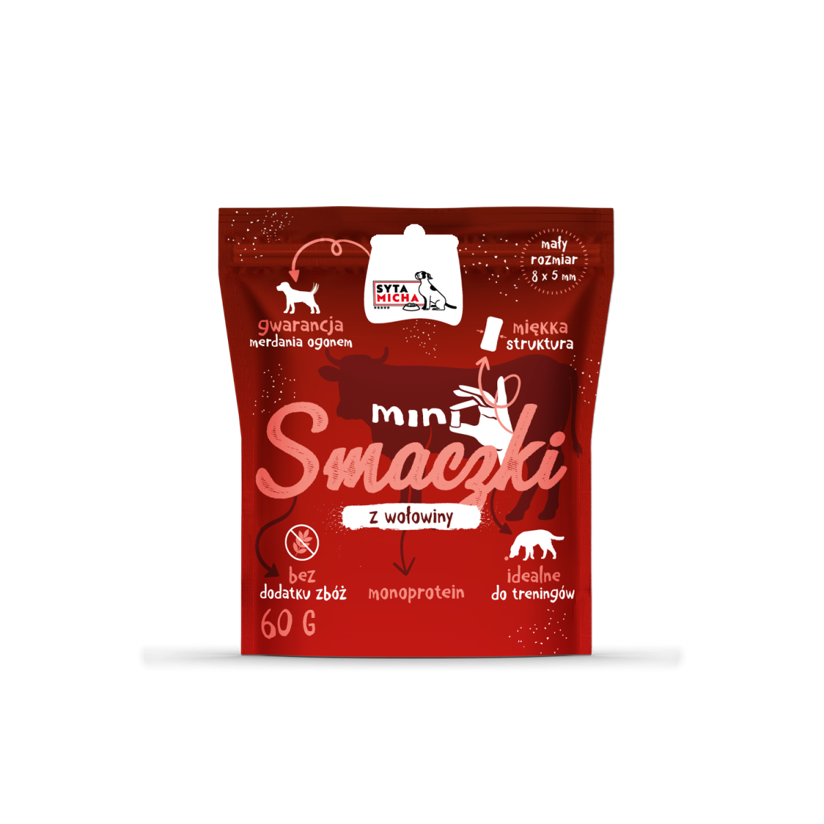 SYTA MICHA PRZYSMAKI DLA PSA MINI SMACZKI Z WOŁOWINY 60G