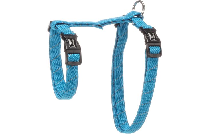 FLAMINGO CAT HARNESS WITH LEASH FOR LARGE CATS ELZA BLUE 22-32CM 35-56CM 120CM 12MM