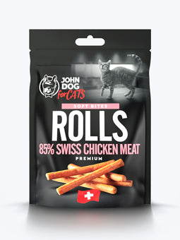 JOHN DOG SOFT BITES ROLLS SWISS CHICKEN MEAT 50G