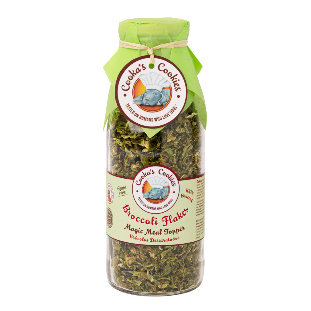 COOKAS COOKIES PRZYSMAKI DLA PSA BROCCOLI FLAKES PŁATKI Z SUSZONEGO BROKUŁA 180G