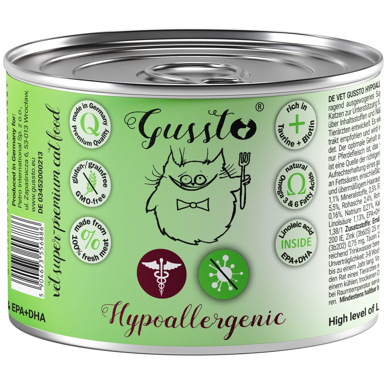 GUSSTO MOKRA KARMA KOT HYPOALLERGENIC 200G