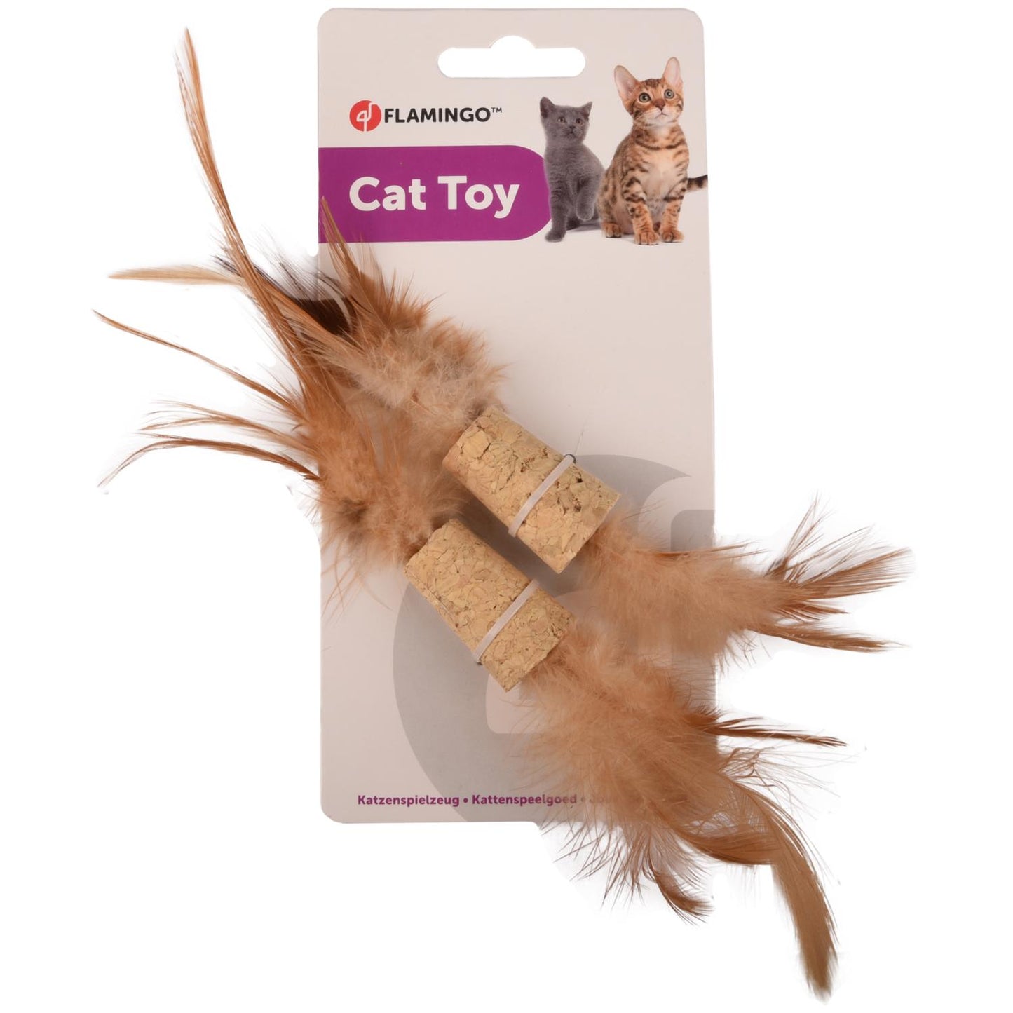 FLAMINGO CT ROLLER BUSE CORK + 2 FEATHERS 27CM