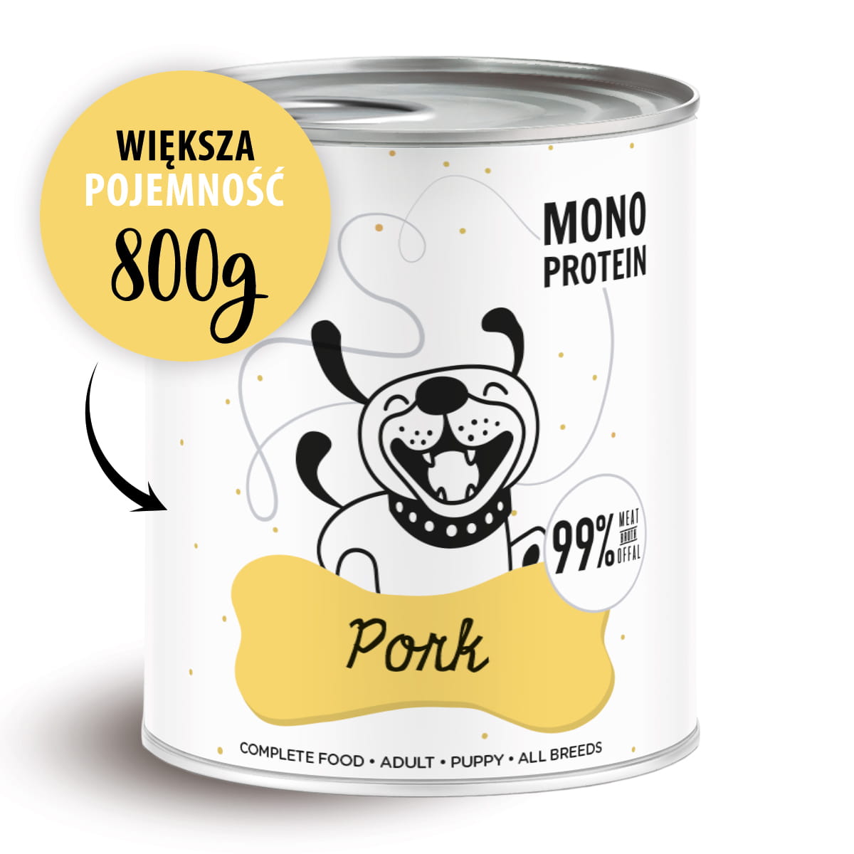 PAKA ZWIERZAKA PEPE MOKRA KARMA DLA PSA WIEPRZOWINA 800G