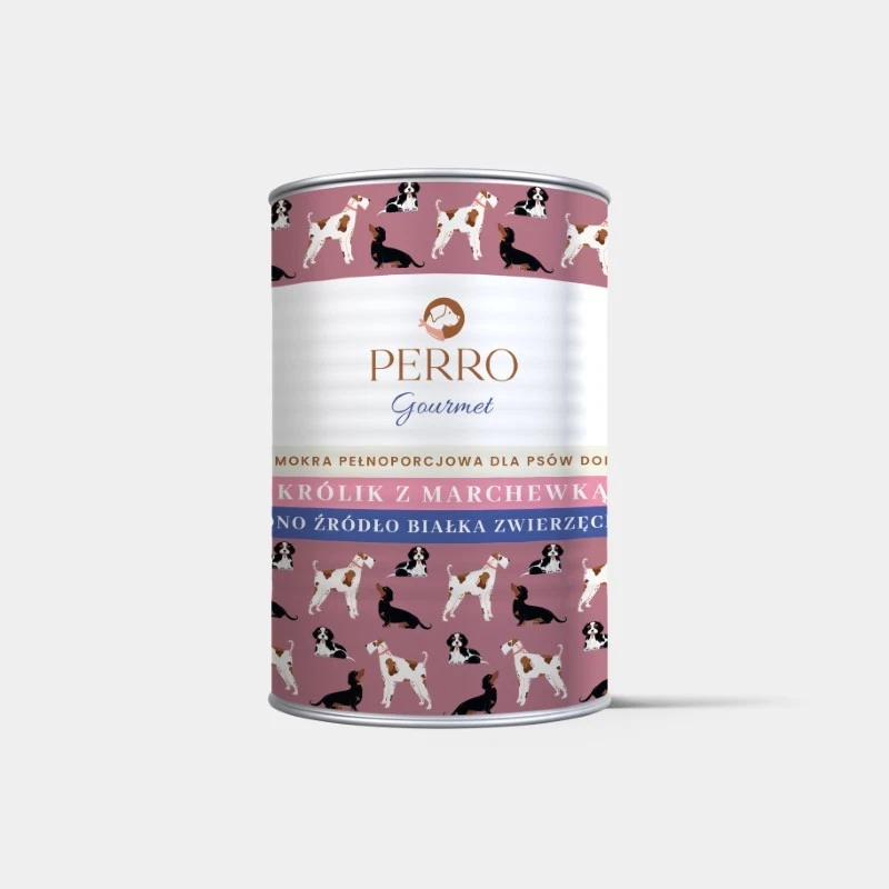 PERRO GOURMET MOKRA KARMA DLA PSA KRÓLIK Z MARCHEWKĄ 400G