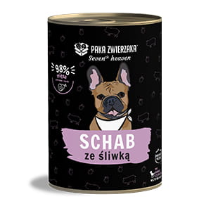 PAKA ZWIERZAKA SEVENTH HEAVEN MOKRA KARMA DLA PSA SCHAB ZE ŚLIWKĄ 400G