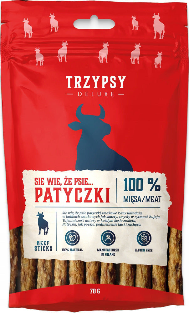 HAPPY SNACKY SIĘ WIE, ŻE PSIE PATYCZKI Z WOŁOWINY 70G