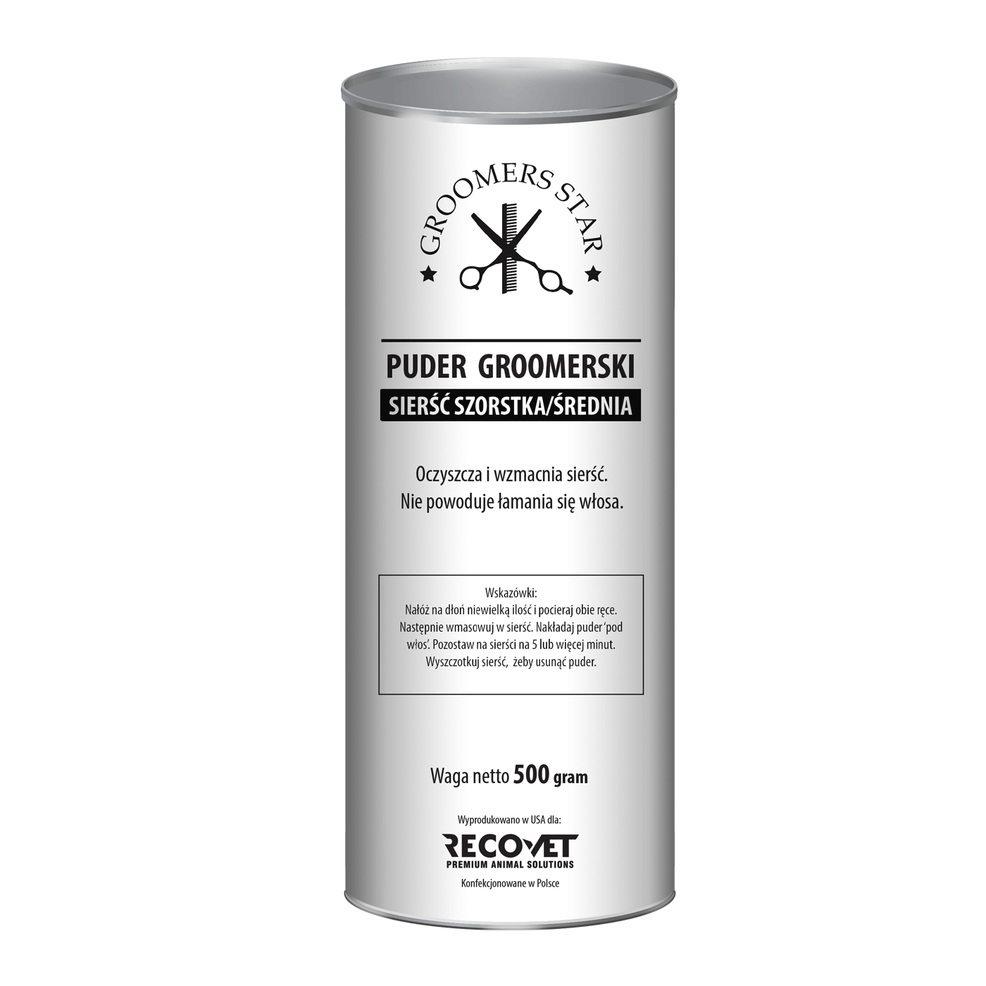 GROOMERS STAR PUDER SIERŚĆ SZORSTKA / ŚREDNIA 500G