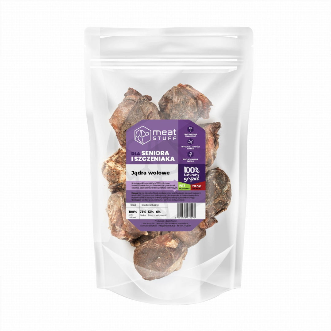 MEATSTUFF GRYZAK DLA PSA JĄDRA WOŁOWE 100 G