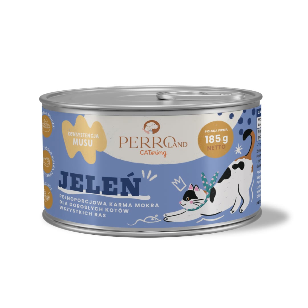 PERRO CATERING KARMA DLA KOTÓW JELEŃ 185G
