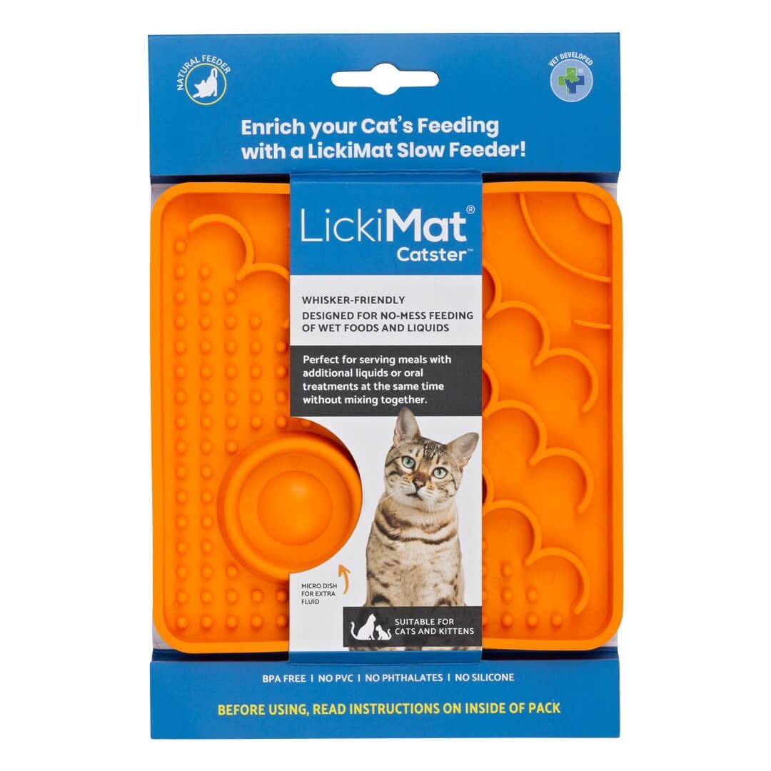LICKIMAT CLASSIC CATSTER CAT POMARAŃCZOWA
