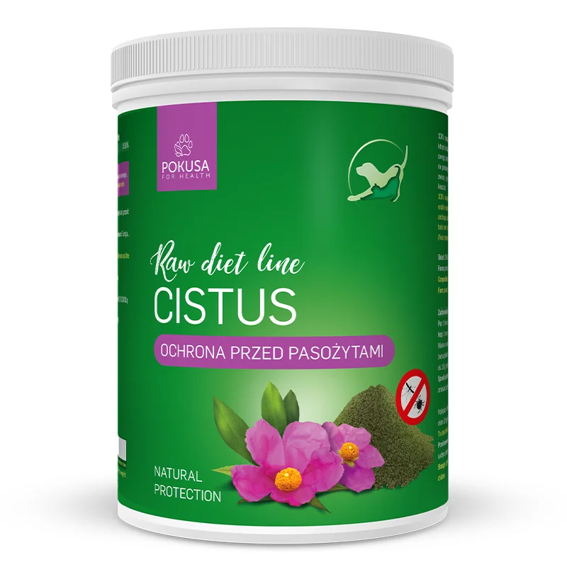 POKUSA RAW DIET LINE CISTUS 500G - ODPORNOŚĆ, ANTYOKSYDACJA I OCHRONA PRZED PASOŻYTAMI
