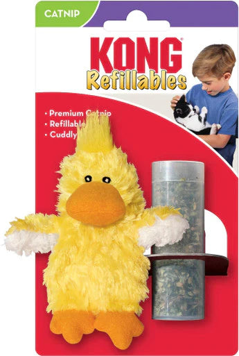 KONG CAT REFILLABLE CATNIP DUCK