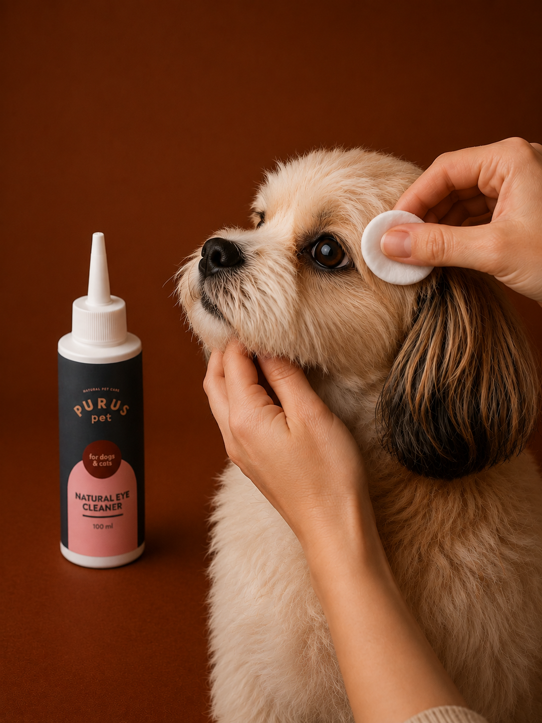 PURUS PET PŁYN DO CZYSZCZENIA OCZU DLA PSÓW I KOTÓW – DELIKATNA PIELĘGNACJA OCZU 100 ML