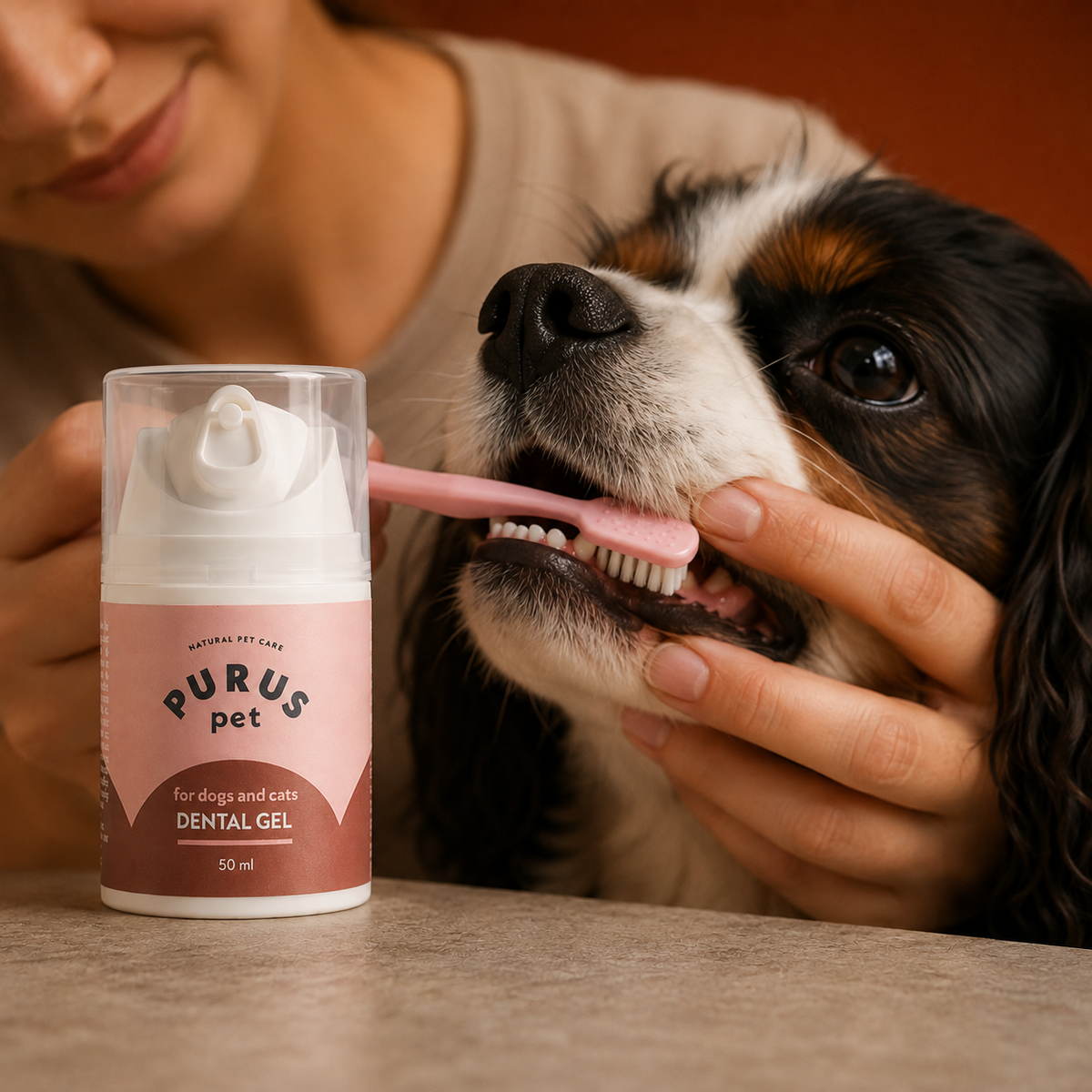 PURUS PET ŻEL DENTYSTYCZNY DLA PSÓW I KOTÓW – PIELĘGNACJA ZĘBÓW I JAMY USTNEJ 50 ML