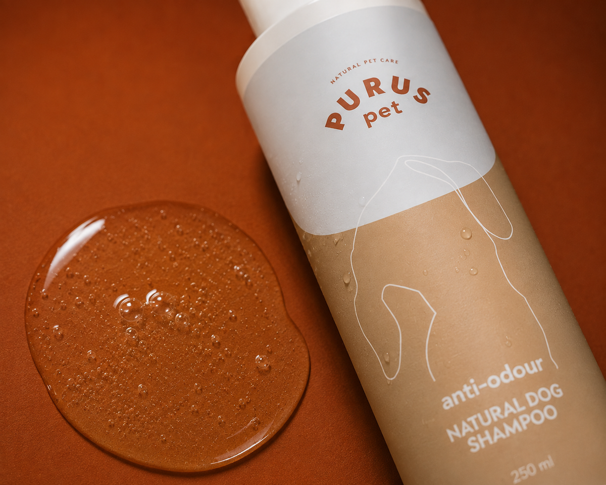 PURUS PET SZAMPON DLA PSÓW NEUTRALIZUJĄCY ZAPACHY – KONTROLA ZAPACHU I ŚWIEŻA SIERŚĆ 250 ML