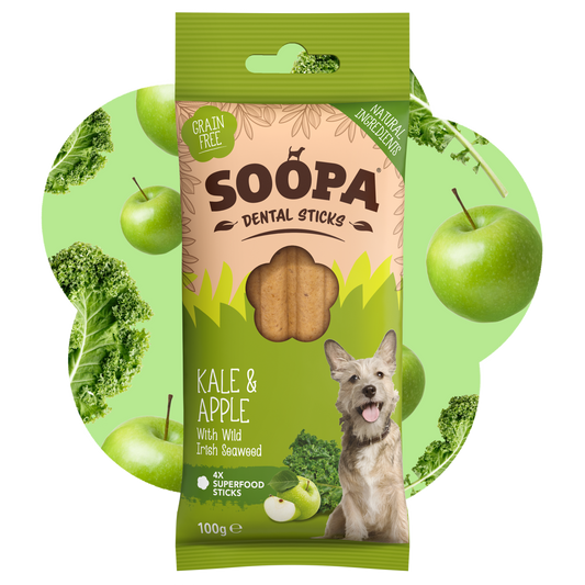 SOOPA DENTAL STICK PRZYSMAK DLA PSA KALE APPLE 100G