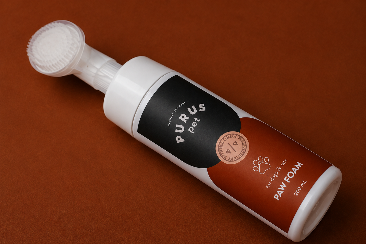 PURUS PET PIANA DO CZYSZCZENIA PSICH ŁAP – BEZWODNY ŚRODEK DO MYCIA ŁAP 200 ML