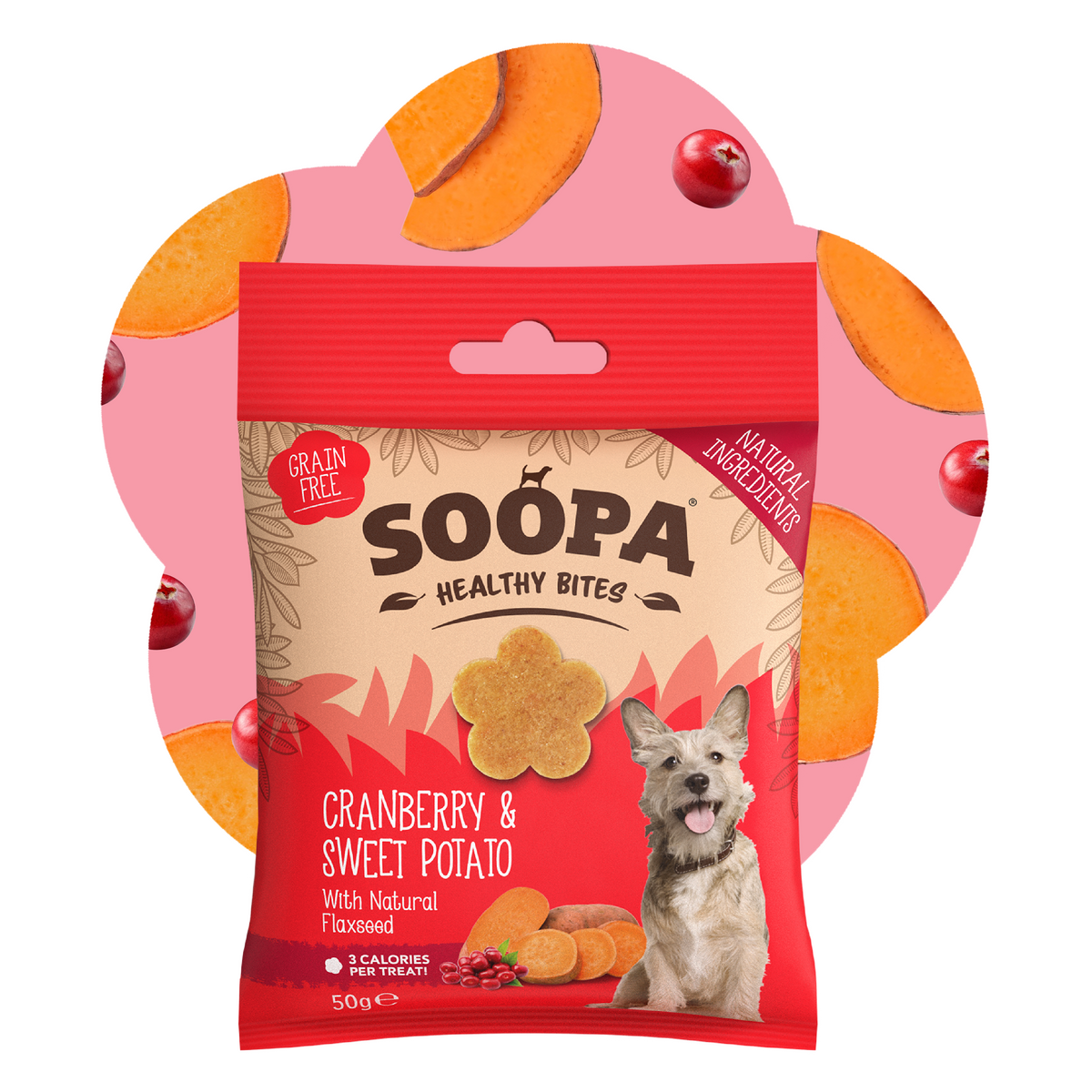 SOOPA HEALTHY BITES PRZYSMAK DLA PSA CRANBERRY SWEET POTATO 50G