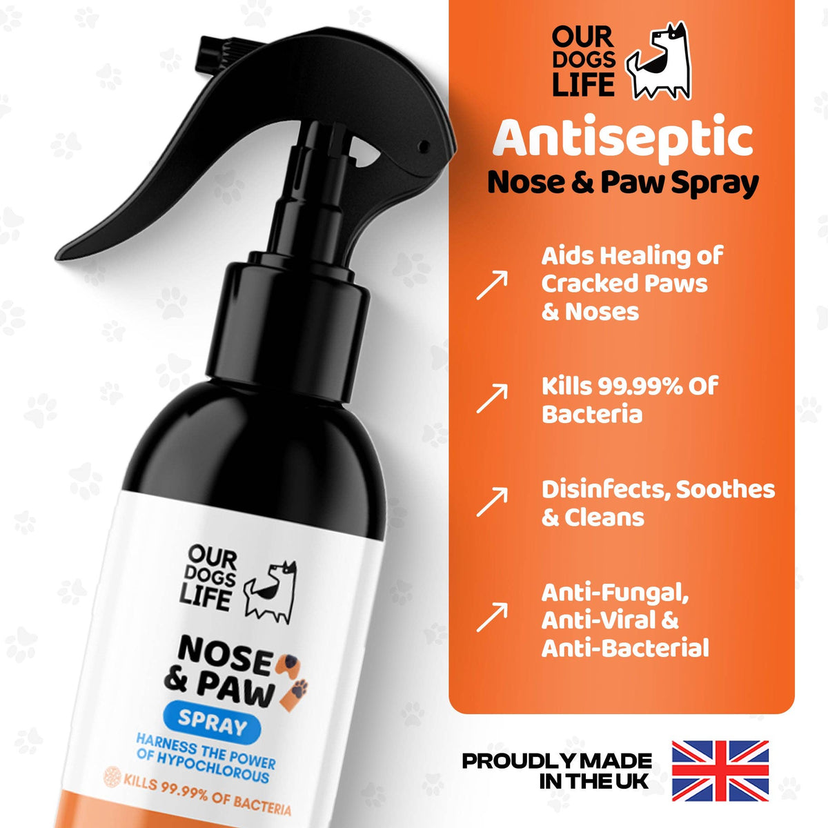 OURPETSLIFE SPRAY DLA PSA DO CZYSZCZENIA ŁAP I NOSA