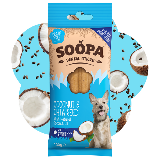 SOOPA DENTAL STICK PRZYSMAK DLA PSA COCONUT CHIA SEED 100G