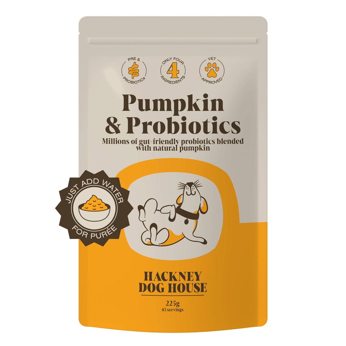 HACKNEY DOG HOUSE PRE- I PROBIOTYKI DLA PSÓW | PRAWDZIWY PROSZEK Z DYNI + PROBIOTYK
