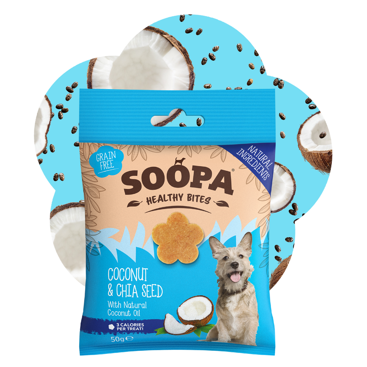 SOOPA HEALTHY BITES PRZYSMAK DLA PSA COCONUT CHIA SEED 50G