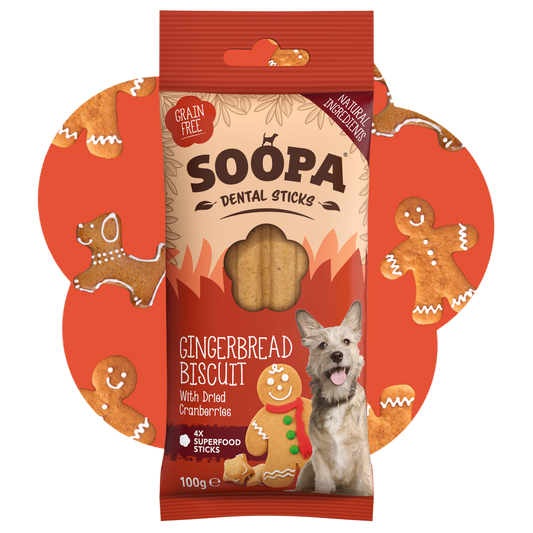 SOOPA DENTAL STICK PRZYSMAK DLA PSA GINGERBREAD BISCUIT 100G