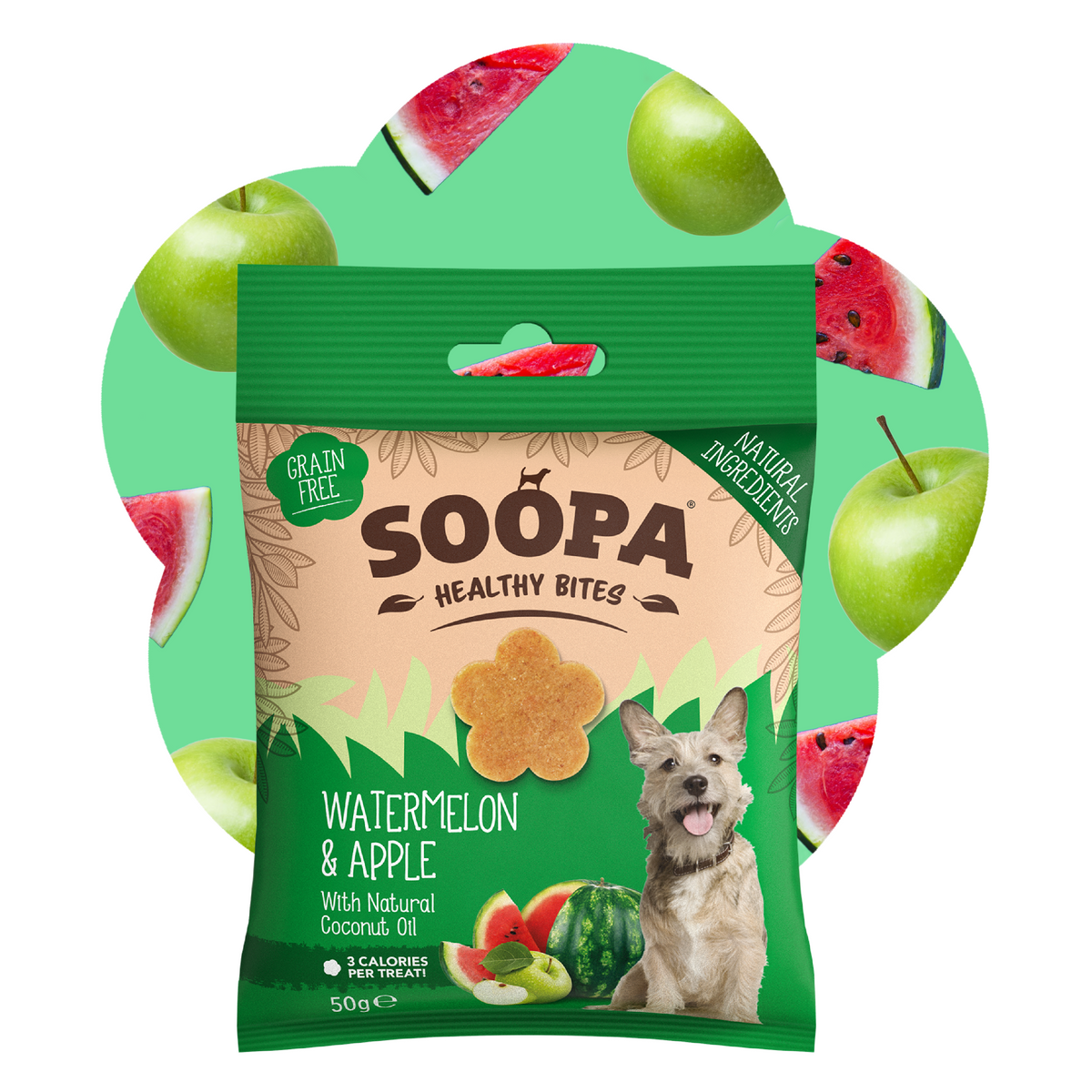 SOOPA HEALTHY BITES PRZYSMAK DLA PSA WATERMELON APPLE 50G