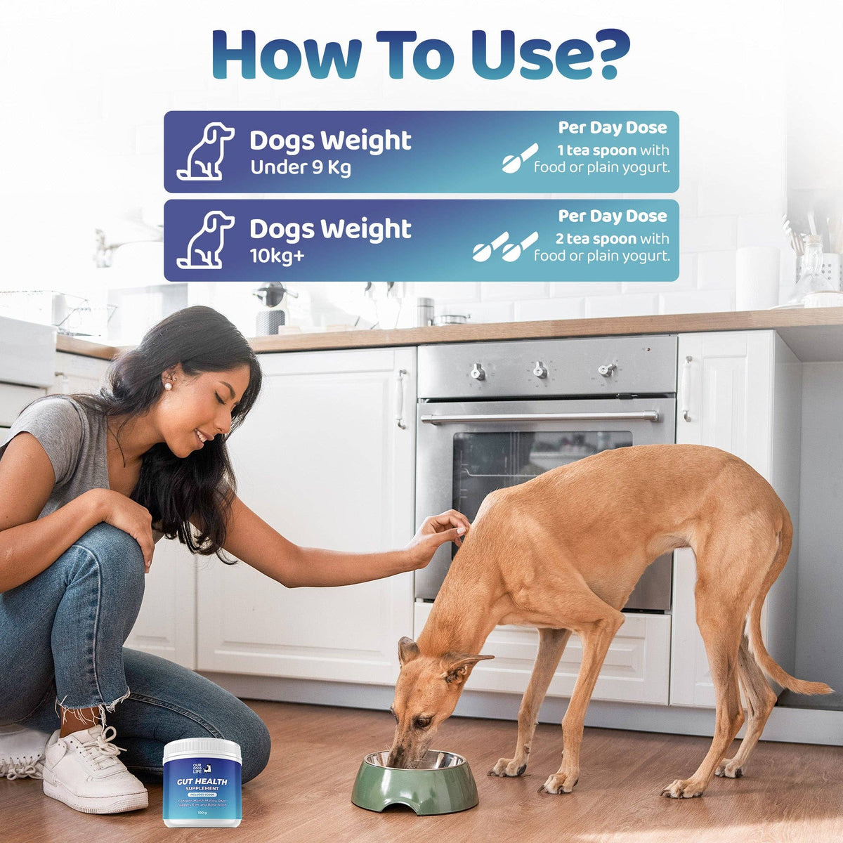 OURPETSLIFE SUPLEMENT W PROSZKU WSPOMAGAJĄCY ZDROWIE JELIT U PSÓW