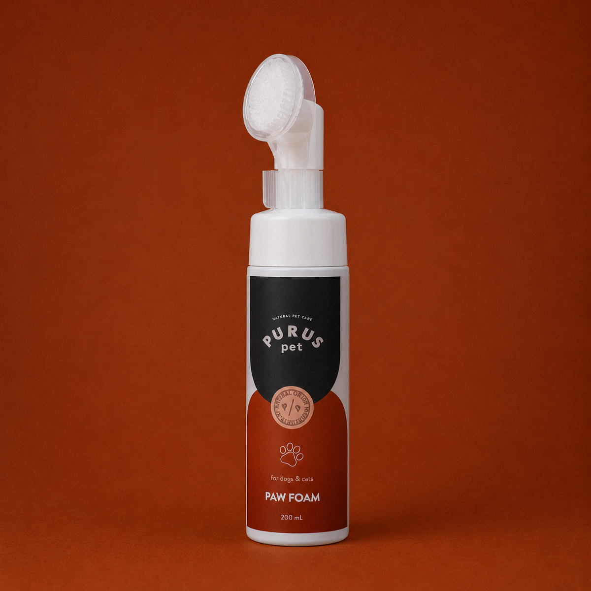 PURUS PET PIANA DO CZYSZCZENIA PSICH ŁAP – BEZWODNY ŚRODEK DO MYCIA ŁAP 200 ML