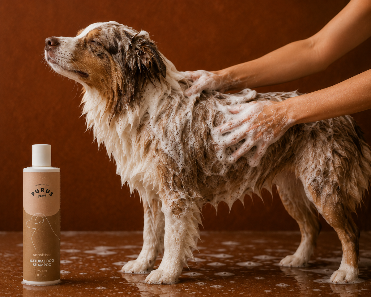 PURUS PET SZAMPON DLA PSÓW DO SKÓRY WRAŻLIWEJ – DELIKATNA PIELĘGNACJA SKÓRY I SIERŚCI 250 ML