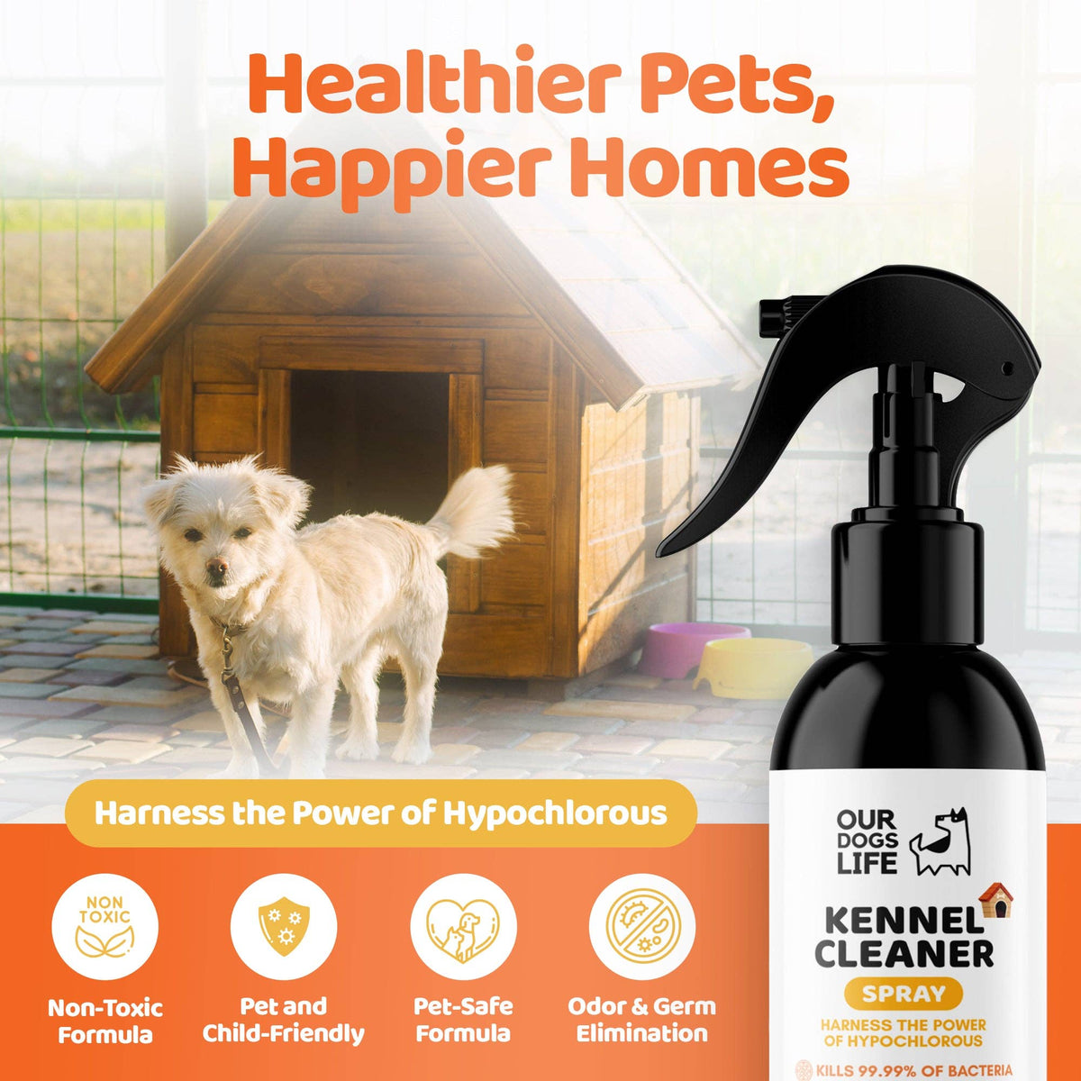 OURPETSLIFE ŚRODEK DO CZYSZCZENIA I DEZYNFEKCJI KOJCÓW DLA PSÓW