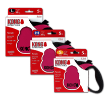 KONG RETRACTABLE LEASH TERRAIN PINK S (5M/20KG)