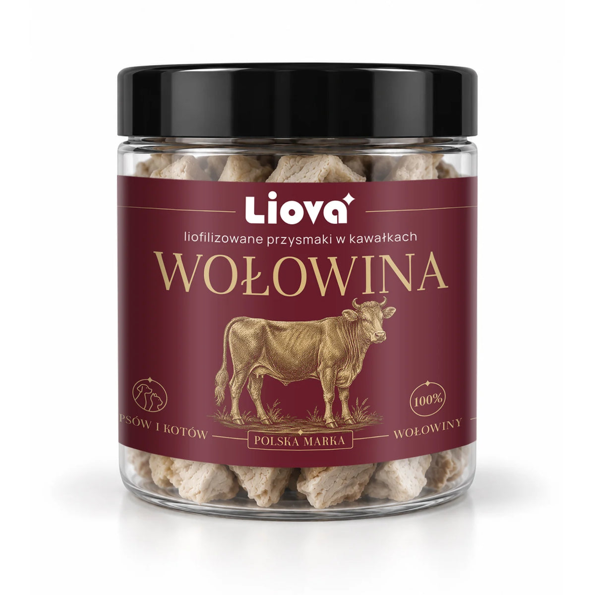 LIOVA LIOFILIZOWANE KAWAŁKI WOŁOWINA DLA PSA I KOTA 40G