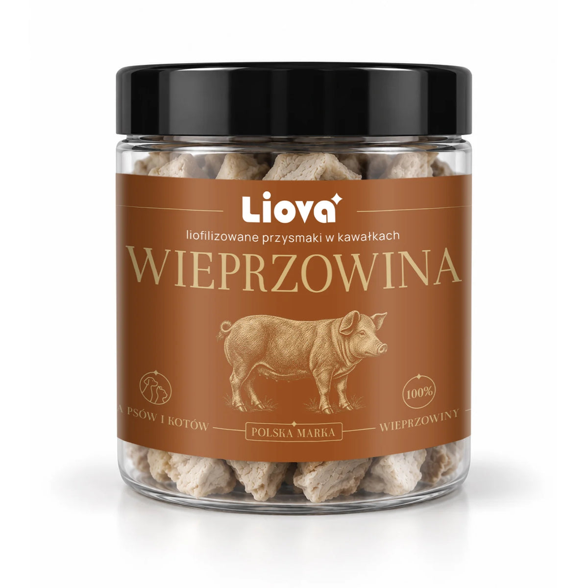 LIOVA LIOFILIZOWANE KAWAŁKI WIEPRZOWINA DLA PSA I KOTA 40G