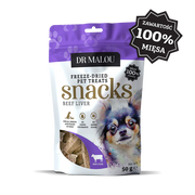 DR MALOU SNACKS LIOFILIZOWANY PRZYSMAK DLA PSA WĄTROBA WOŁOWA 50G