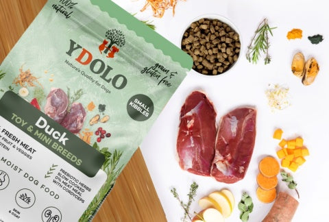 YDOLO MINI PÓŁWILGOTNA KARMA DLA PSA DUCK 700G
