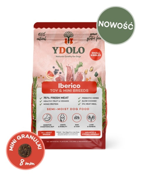 YDOLO MINI PÓŁWILGOTNA KARMA DLA PSA IBERICO 700G