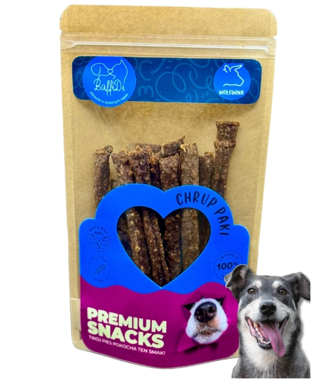 BAFFIDI CHRUPPAKI PRZYSMAKI DLA PSA WOŁOWINA 100G