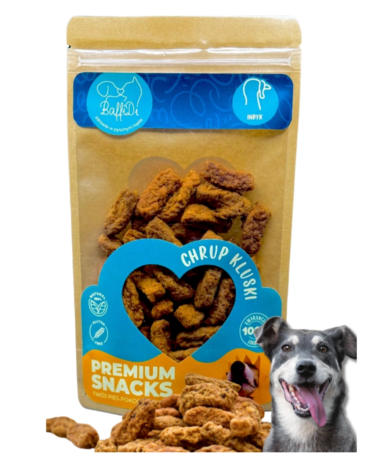 BAFFIDI KLUSKI MIĘSNE DLA PSA INDYK 100G
