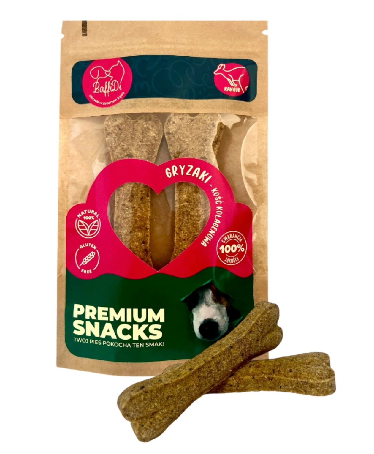 BAFFIDI KOLAGENOWY GRYZAK DLA PSA DENTYSTYCZNY KANGUR 2SZT