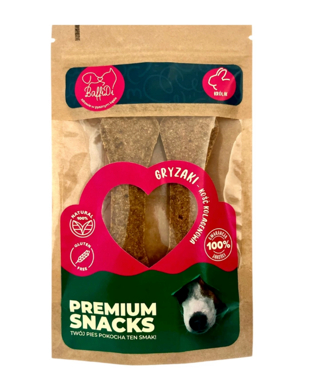 BAFFIDI KOLAGENOWY GRYZAK DLA PSA DENTYSTYCZNY KRÓLIK 2SZT