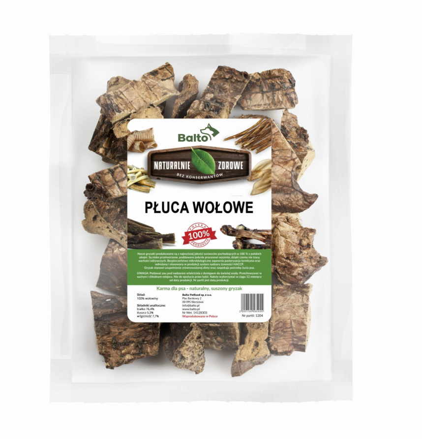 BALTO GRYZAK DLA PSA PŁUCA WOŁOWE 200G