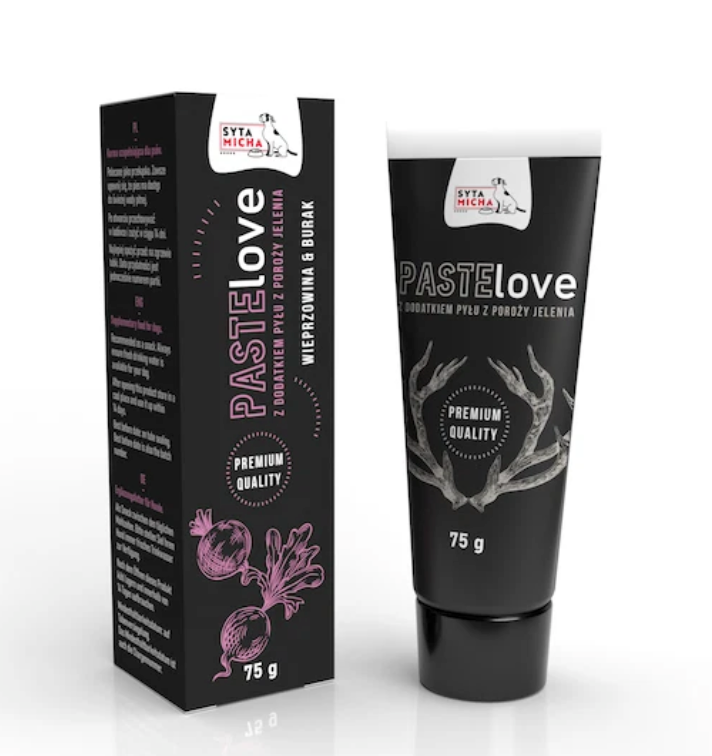 SYTA MICHA PASTELOVE PRZYSMAKI DLA PSA PASTA WIEPRZOWINA I BURAK 75G